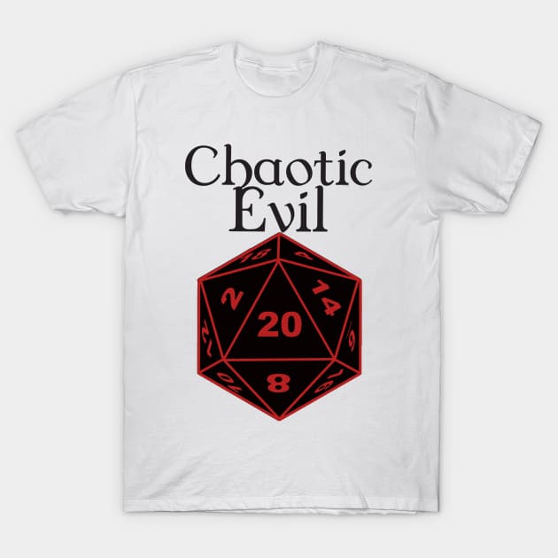 Chaotic Evil Alignment T-Shirt by DennisMcCarson